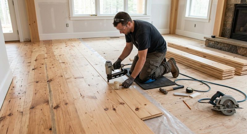 Pine Floor Installation
