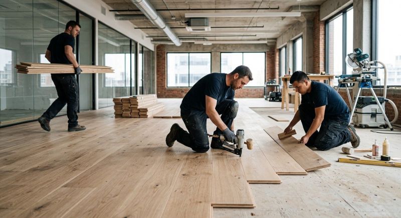 Our team working on Wood Floor Service projects in Venice, FL