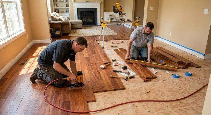 Cherry Floor Installation in Venice, FL